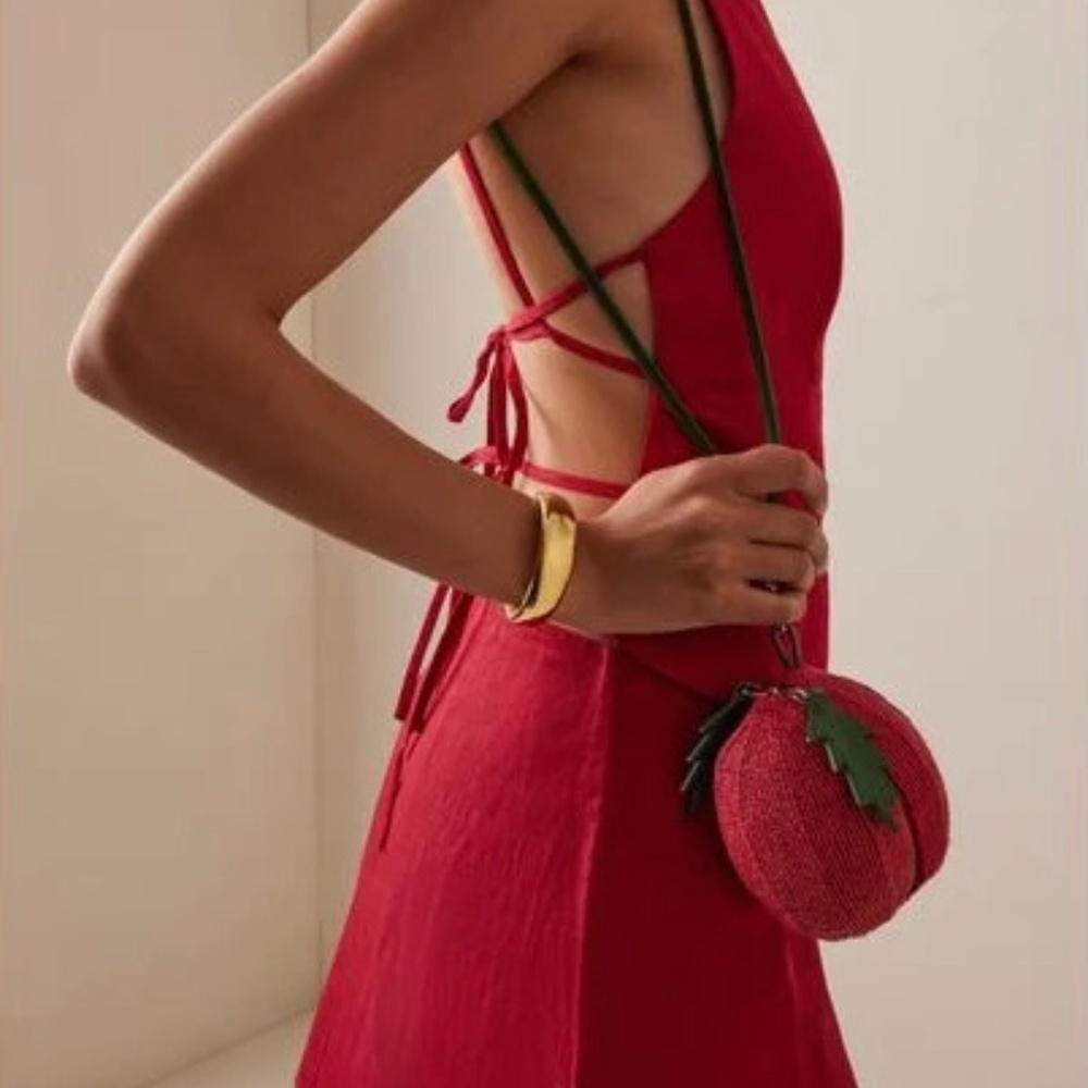 STAUD Campari Tomato Beaded Crossbody Bag - Picture 9 of 14